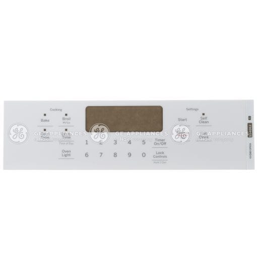 WB07X26749 GE Range Faceplate Graphics (White)