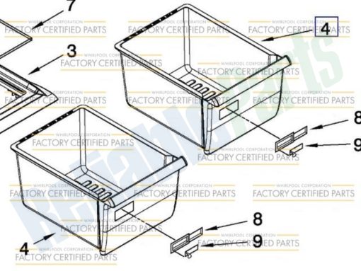 WP2256704 Whirlpool Crisper Pan - Image 4