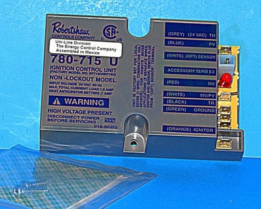 780-715 Robertshaw Non-Lockout Pilot Ignition Control Unit - Image 3