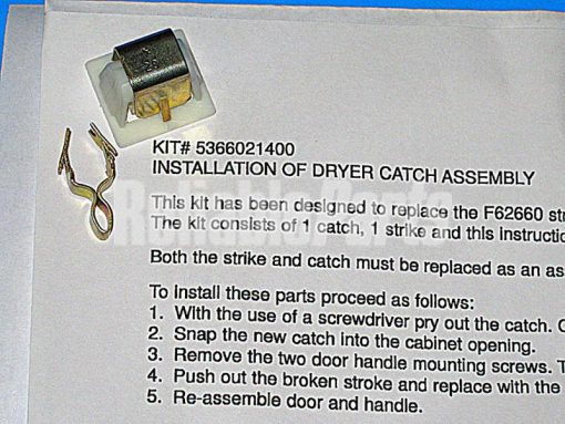 5366021400 Frigidaire Door Latch & Metal Strike - Image 2