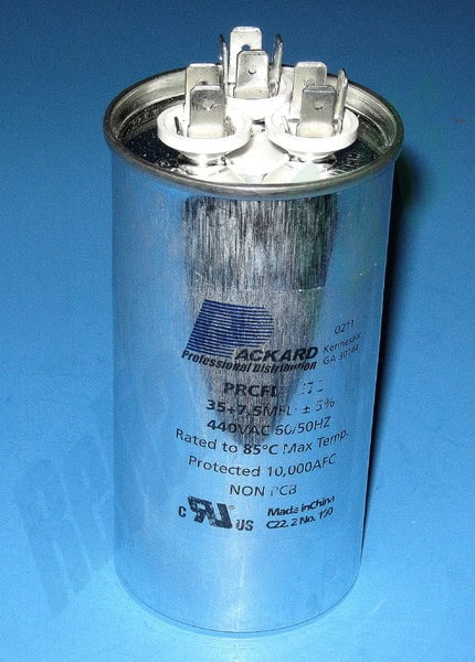 PRCFD3575A Packard Titan HD Run Capacitor 35+7.5 MFD 440/370 Volt Round - Image 4
