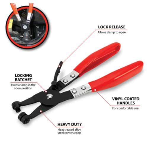 W80654 Performance Tools Hose Clamp Pliers - Image 3