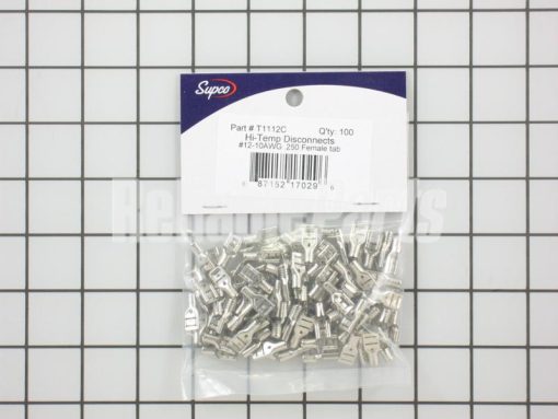 T1112C Supco Terminal, High Heat Female Tab 1/4" 12-10 - 100 Pack - Image 3