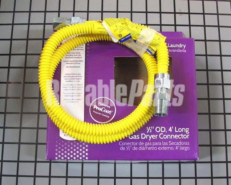 5304490729 Frigidaire 48" X 1/2in Stainless Steel Gas Connector - Image 2