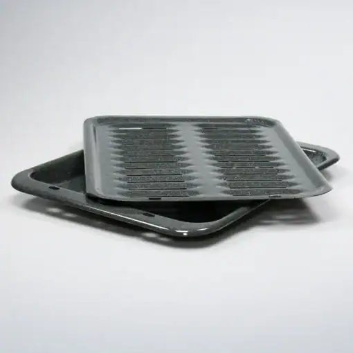 WB48X10056 GE Large Porcelain Broil Pan Set - Image 3
