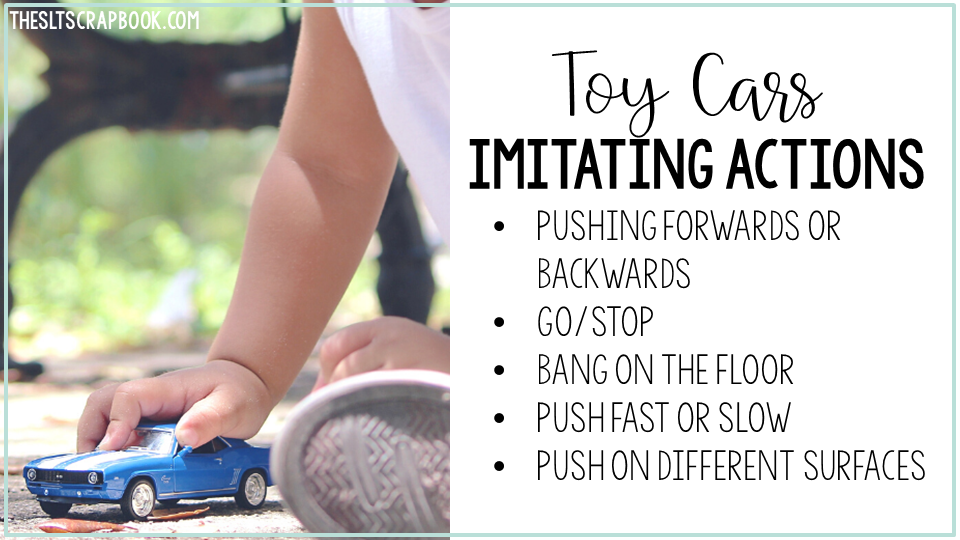 Image showing how you can use toy cars when practising imitating actions and support early language