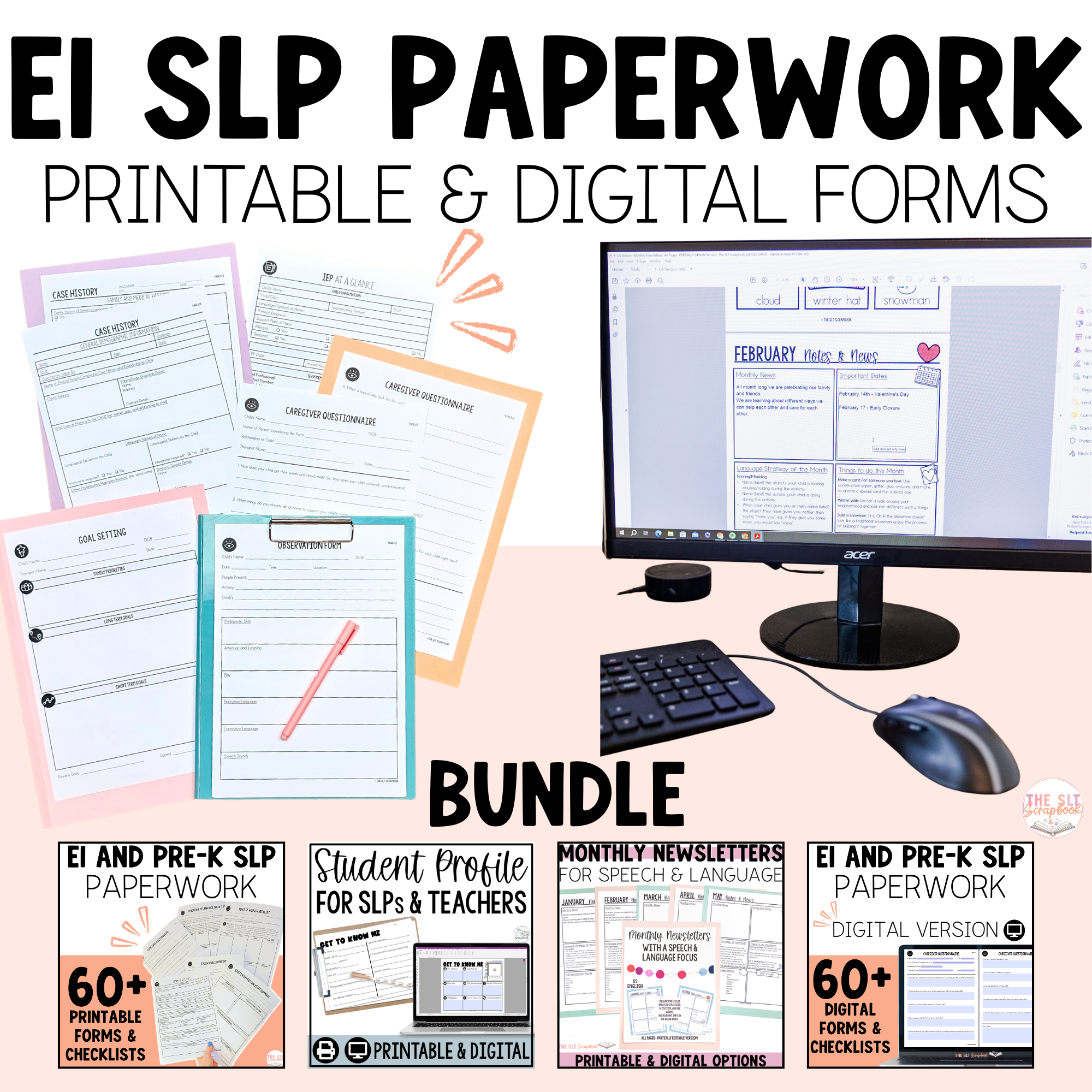 Early Intervention & Pre-K SLP Paperwork Bundle