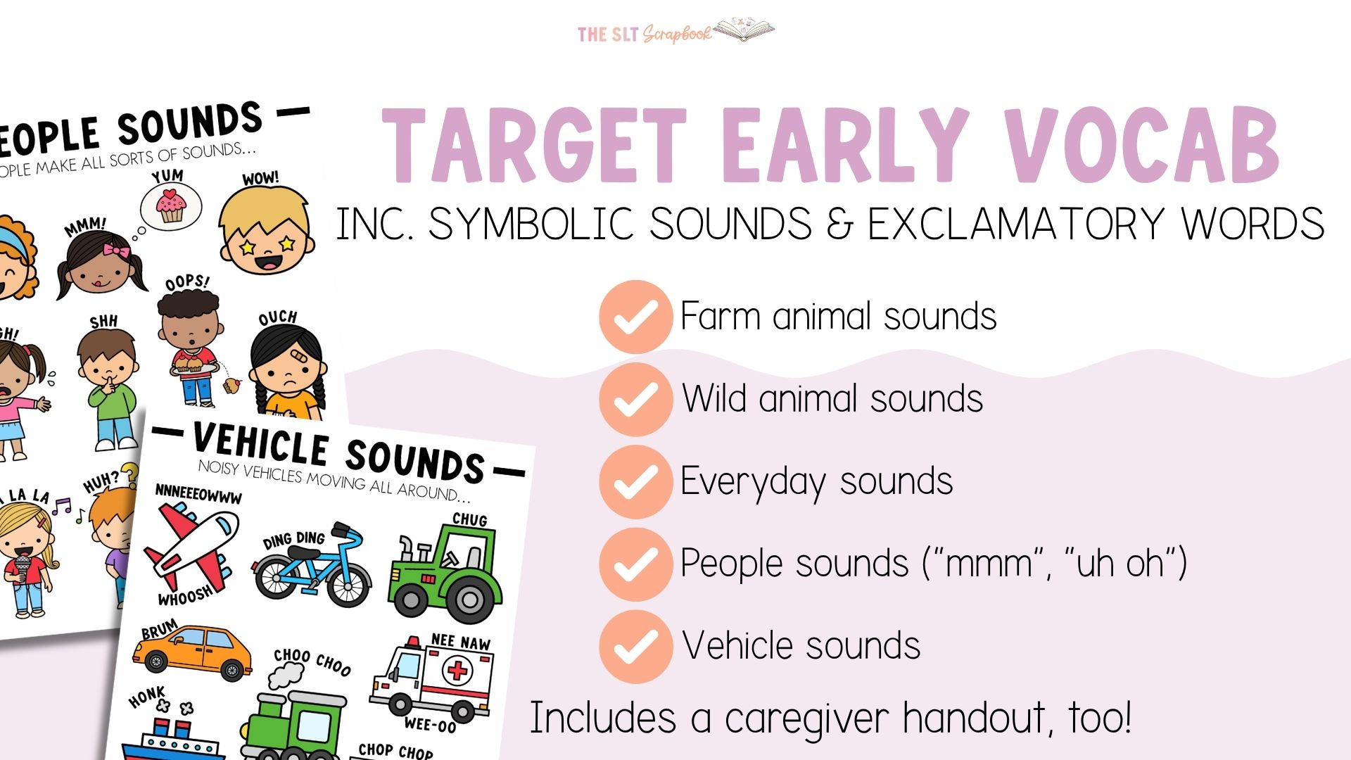 Early Vocabulary Posters for Speech Therapy | First Words & Symbolic Sounds - Image 7