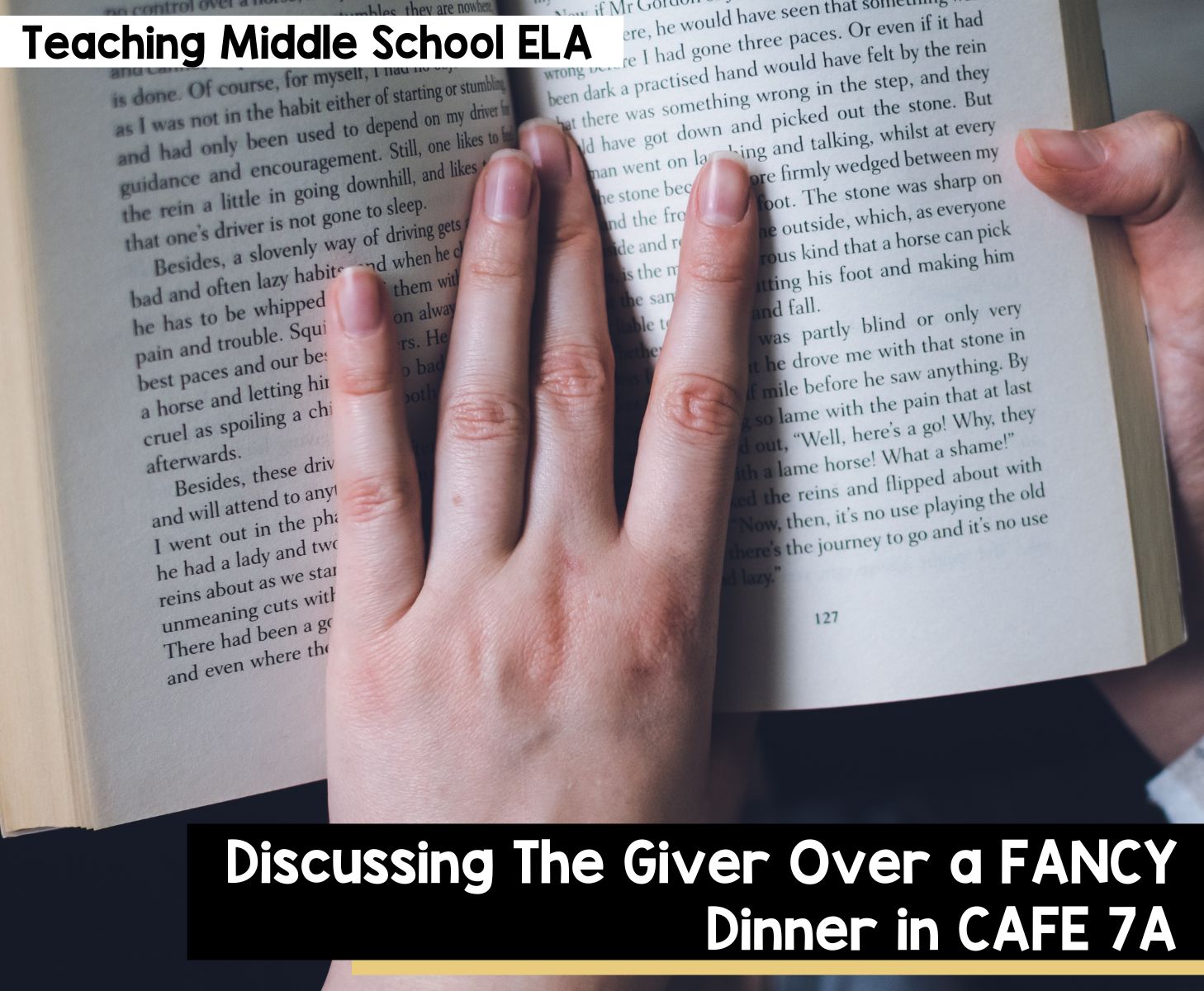 Discussing the Giver over a Fancy Dinner in Cafe 7A