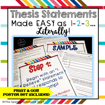How to Write Thesis Statements - Common Core Aligned