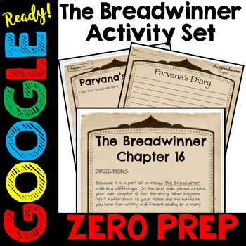 The Breadwinner Activity Set - Google Classroom Version