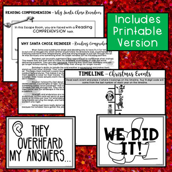 Christmas ELA Digital Escape Room - Common Core Aligned - Image 3
