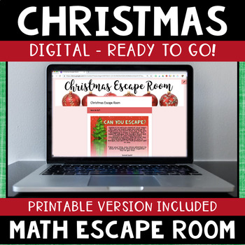 Christmas MATH Digital Escape Room