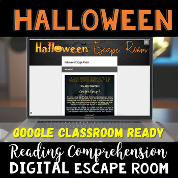 Halloween DIGITAL Escape Room - ELA Common Core Aligned