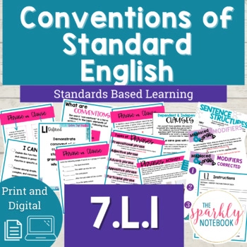 Conventions of Standard English (7.L.1) Resource