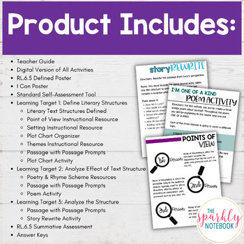 6.RL.5: Define & Analyze Text Structures - Chapters, Stanzas - 6th Grade - Image 2