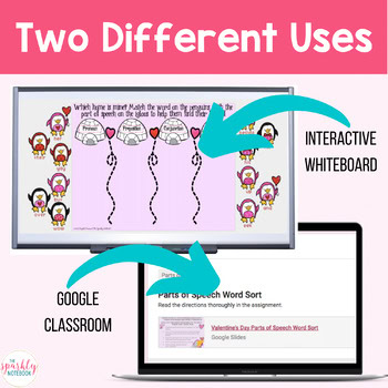 Valentine's Day ELA DIGITAL Activity - Parts of Speech - Image 2