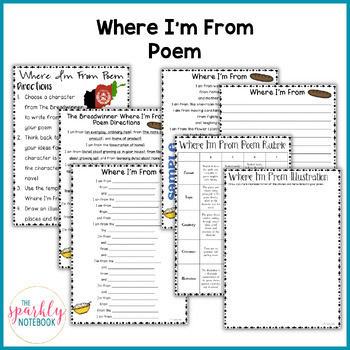 The Breadwinner Novel Activity - I Am and Where I'm From Poems with Rubrics - Image 4