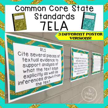 7 ELA Standard Posters - Common Core State Standards