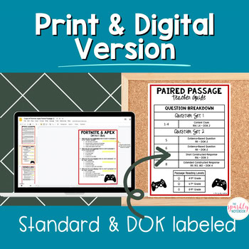 Digital Paired Text Paired Passages - 4th-5th Grade Reading Level | Gaming - Image 3