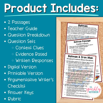 DIGITAL Paired Passages: 8th and 9th Grade Level Argumentative Text | Heroes - Image 2