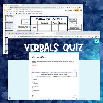 Grammar & Parts of Speech: DIGITAL Verbals Activity Set - ZERO Prep! - Image 4