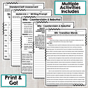 Analyzing Argumentative Writing - Test Prep Packet - Image 4