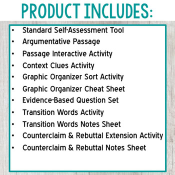 Analyzing Argumentative Writing - Test Prep Packet - Image 2