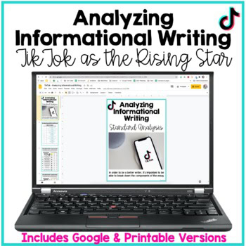 DIGITAL Analyzing Informational Writing - TikTok - DISTANCE LEARNING