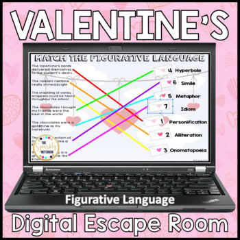 Valentine's Day ELA DIGITAL ESCAPE ROOM - Figurative Language