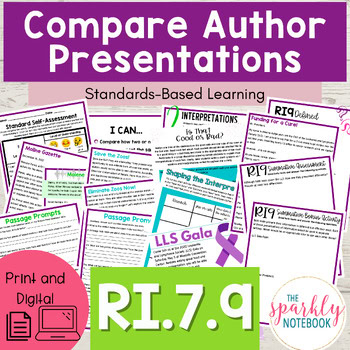 7.RI.9 Analyze & Compare Authors of INFORMATIONAL Nonfiction Text 7th Grade CCSS