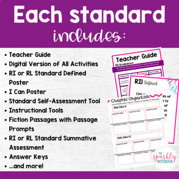 7th Grade BUNDLE: Reading Information & Literature CCSS Assessments & Activities - Image 2
