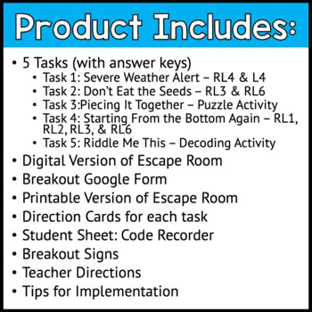 ELA Test Prep DIGITAL Escape Room - Reading Literature Middle School - Image 2