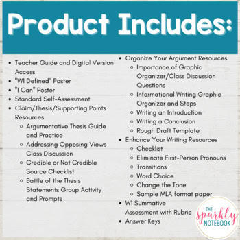 7.W.1 Writing Argumentative and Persuasive Essays with Thesis Statements Grade 7 - Image 2