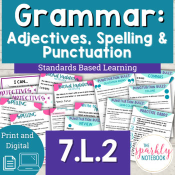 Adjectives Homonyms Homophones Homographs 7th Grade Spelling & Grammar 7L2