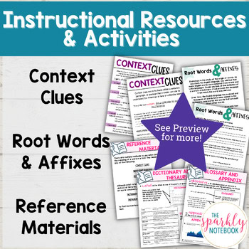 7.L.4 Context Clues, Root Words & Affixes, Dictionary Appendix Glossary 7th Grade - Image 3