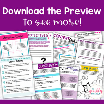 7th Grade BUNDLE: Reading, Writing, Language, Speaking & Listening Activities - Image 4