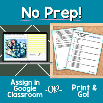 Paired Passages Argumentative Writing for 8th & 9th Grade: Social Media Effects - Image 4