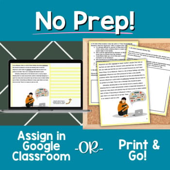 Paired Passages Argumentative Writing for 8th & 9th Grade: Kids as Influencers - Image 4