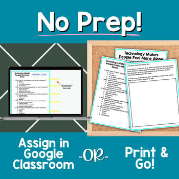 DIGITAL Paired Text Passage - DIFFERENTIATED BUNDLE: Technology & Connection - Image 4