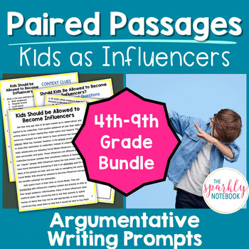 DIGITAL Paired Text Passage - DIFFERENTIATED BUNDLE: Kids as Influencers