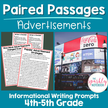 Paired Passages Activities: Informational Writing 4th & 5th Grade Advertisements