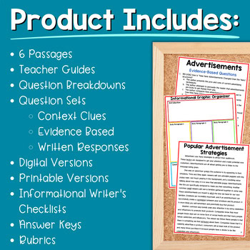 Informational Paired Text Passages - DIFFERENTIATED BUNDLE: Advertisements - Image 2