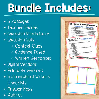 Informational Paired Text Passages DIFFERENTIATED BUNDLE: In person Remote Learn - Image 2