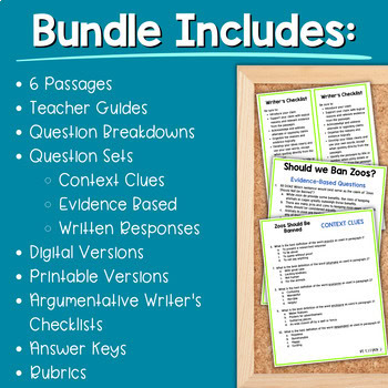 Argumentative Paired Text Passages DIFFERENTIATED BUNDLE: Ban Zoos? - Image 2
