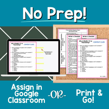 Informational Paired Text Passages DIFFERENTIATED BUNDLE: Reality TV - Image 4