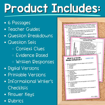 Informational Paired Text Passages DIFFERENTIATED BUNDLE: Influencers - Image 2