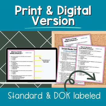 Informational Paired Text Passages DIFFERENTIATED BUNDLE: Influencers - Image 3