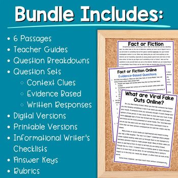 Informational Paired Text Passages DIFFERENTIATED BUNDLE: Fact or Fiction Online - Image 2