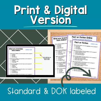 Informational Paired Text Passages DIFFERENTIATED BUNDLE: Fact or Fiction Online - Image 3